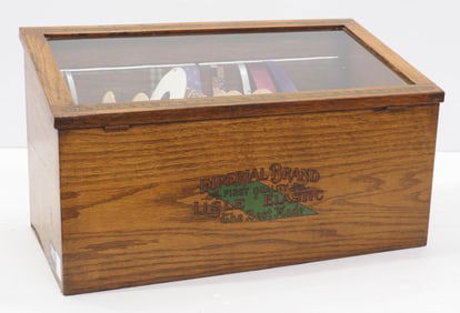 Wood & glass country store countertop showcase