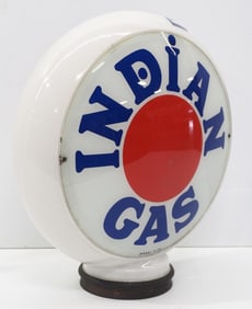 (2) Indian Gas gas pump globe plates