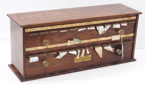 McCourt Label Co. label dispenser cabinet