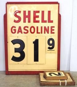 Shell Gasoline price sign
