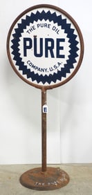 Pure Oil Company lollipop sign