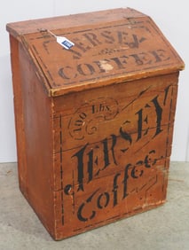100-lb Jersey Coffee wooden bin