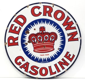 Red Crown Gasoline sign
