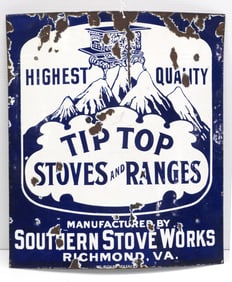 Tip Top Stoves & Ranges sign