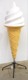 Large plastic ice cream cone display