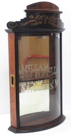 Wood & curved glass country store showcase