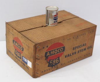 NOS case of Amoco 586 Special Valve Stem Oil