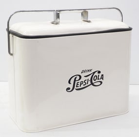 Pepsi Cola airline cooler painted white