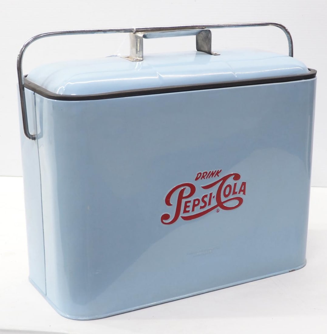 Pepsi Cola airline cooler painted blue: Pepsi Cola airline cooler painted blue