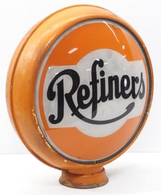 (2) Refiners gas pump globe plates