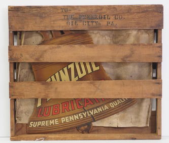 NOS Pennzoil Lubrication bell-shaped sign