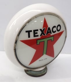 (2) Texaco gas pump globe plates