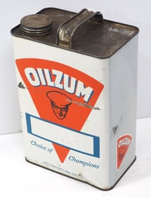 1-gallon Oilzum motor oil tin