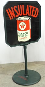 Texaco Motor Oil Insulated lollipop sign