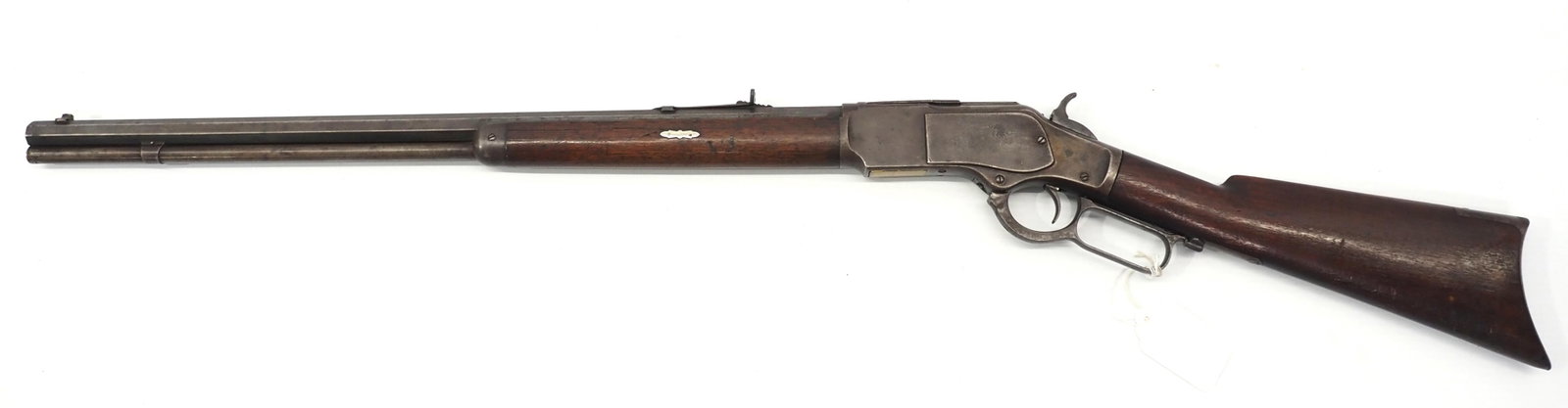 Winchester Model 1873 .32 cal. Rifle: Winchester Model 1873 .32 cal. rifle with serial #284474B with King's Improvement, made in 1889 - Good