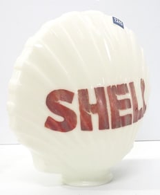 Shell glass gas pump globe