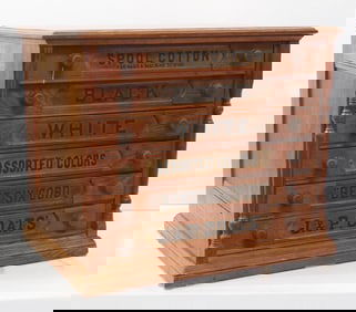 J&P Coats Spool Cotton 6-drawer spool cabinet