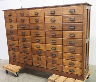 45-drawer wood file cabinet