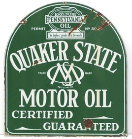 Quaker State Motor Oil sign
