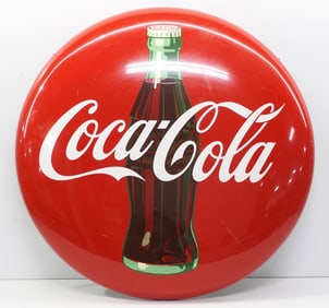 Coca Cola button sign
