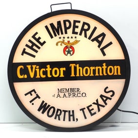 The Imperial, Ft. Worth, TX railroad lighted sign