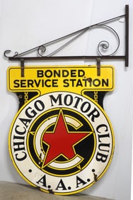 AAA Chicago Motor Club sign with hanger