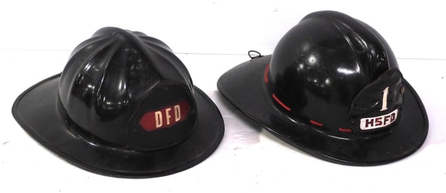 (2) Fireman helmets