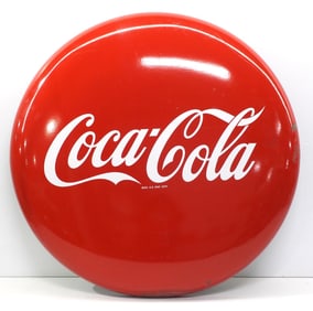 Coca Cola button sign