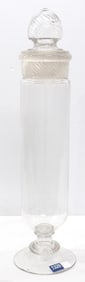 Tall glass apothecary jar