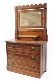 Early wooden child's dressing table