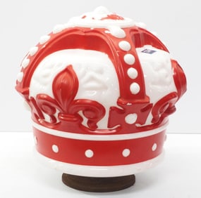 Standard Oil Red Crown Gasoline gas pump globe