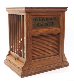 Clark's O.N.T. wooden spool cabinet