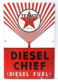 Texaco Diesel Chief pump plate