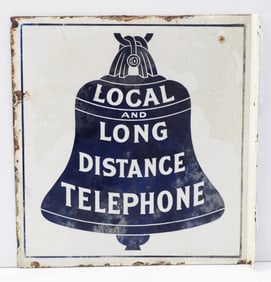 Local and Long Distance Telephone sign