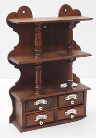 Wooden wall-mount German spice cabinet