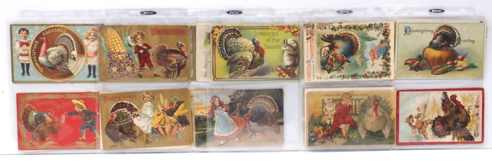 (30) Early Thanksgiving postcards