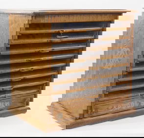 Country store countertop spool cabinet