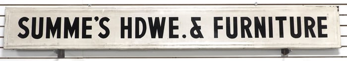 Summe's Hdwe & Furniture sign