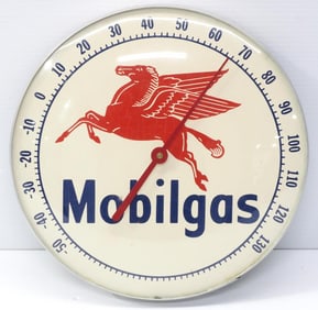 Mobilgas thermometer with Pegasus graphic
