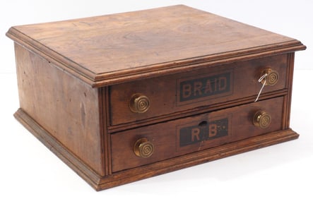 Wooden 2-drawer spool cabinet