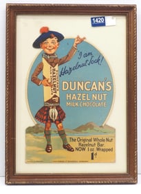 Duncan's Hazel Nut Milk Chocolate adv.