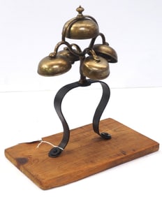 Set of brass harness bells