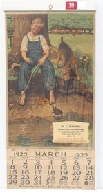 1925 Massey Harris paper advertising calendar