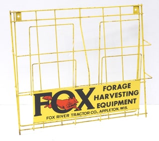 Fox River Tractor Co. wire brochure rack