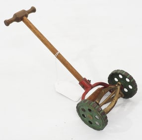 Arcade cast iron toy reel mower