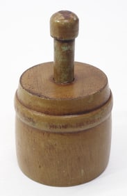 Wooden butter mold with primitive cow design