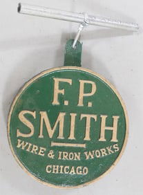 RARE! 125 lb solid cast iron fire escape weight