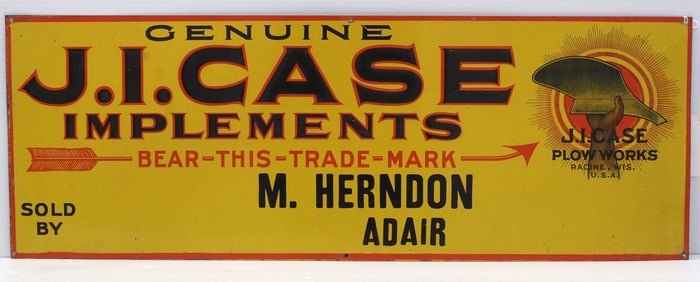 Genuine J.I. Case Implements dealer sign