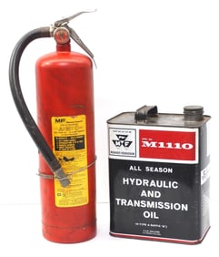 Fire extinguisher & Oil tin