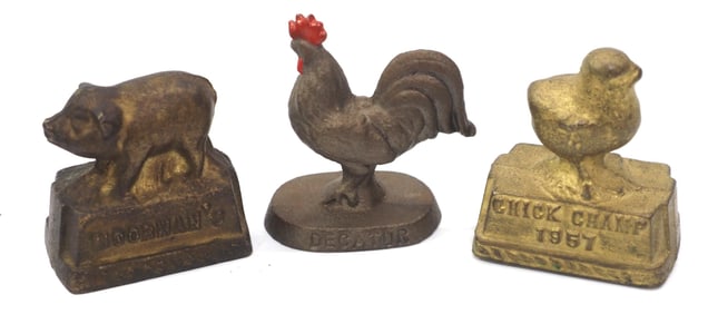 (3) Small bronze animals